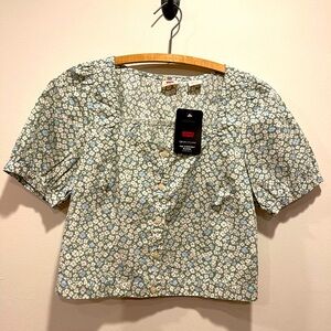 Levi's Floral Button-Up Blouse XS